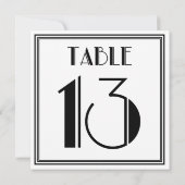 Art Deco Tafel Nummer 13 Kaart (Achterkant)