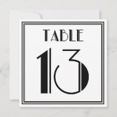 Art Deco Tafel Nummer 13 Kaart (Voorkant)