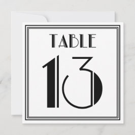 Art Deco Tafel Nummer 13 Kaart