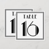 Art Deco Tafel Nummer 16 Kaart (Voorkant / Achterkant)