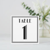 Art Deco Tafel Nummer 1 Kaart (Staand voorkant)