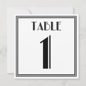Art Deco Tafel Nummer 1 Kaart (Voorkant)