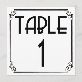 Art Deco Tafel Nummer 1 Kaart