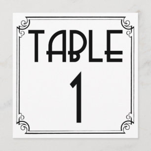 Art Deco Tafel Nummer 1 Kaart