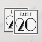 Art Deco Tafel Nummer 20 Kaart (Voorkant / Achterkant)