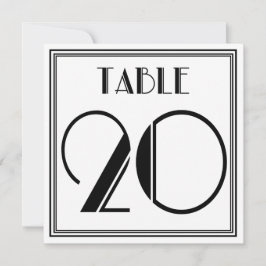 Art Deco Tafel Nummer 20 Kaart