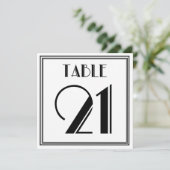 Art Deco Tafel Nummer 21 Kaart (Staand voorkant)