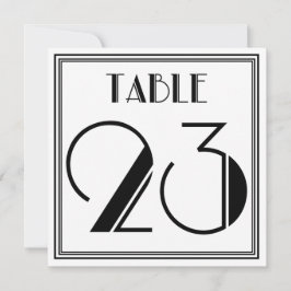 Art Deco Tafel Nummer 23 Kaart