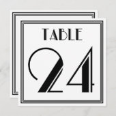 Art Deco Tafel Nummer 24 Kaart (Voorkant / Achterkant)