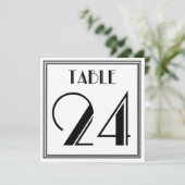 Art Deco Tafel Nummer 24 Kaart (Staand voorkant)