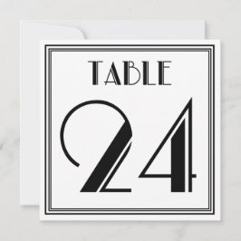 Art Deco Tafel Nummer 24 Kaart