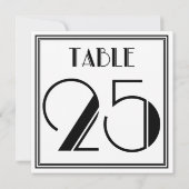 Art Deco Tafel Nummer 25 Kaart (Achterkant)