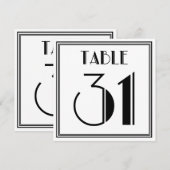 Art Deco Tafel Nummer 31 Kaart (Voorkant / Achterkant)