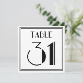 Art Deco Tafel Nummer 31 Kaart (Staand voorkant)