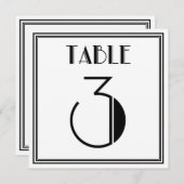 Art Deco Tafel Nummer 3 Kaart (Voorkant / Achterkant)