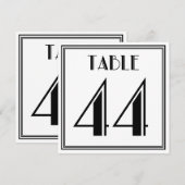 Art Deco Tafel Nummer 44 Kaart (Voorkant / Achterkant)