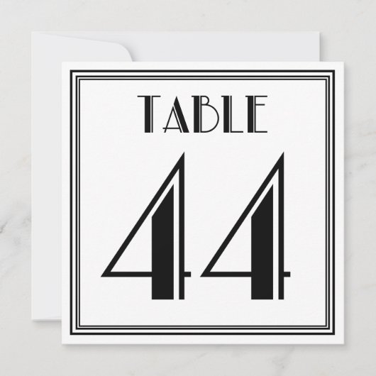 Art Deco Tafel Nummer 44 Kaart (Voorkant)
