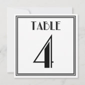 Art Deco Tafel Nummer 4 Kaart (Achterkant)