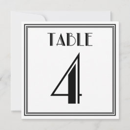 Art Deco Tafel Nummer 4 Kaart
