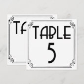 Art Deco Tafel Nummer 5 Kaart (Voorkant / Achterkant)