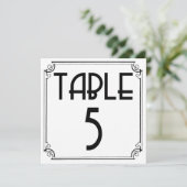 Art Deco Tafel Nummer 5 Kaart (Staand voorkant)