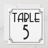 Art Deco Tafel Nummer 5 Kaart (Achterkant)