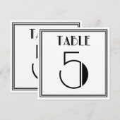 Art Deco Tafel Nummer 5 Kaart (Voorkant / Achterkant)