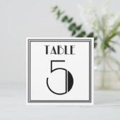 Art Deco Tafel Nummer 5 Kaart (Staand voorkant)