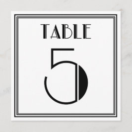 Art Deco Tafel Nummer 5 Kaart