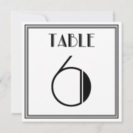 Art Deco Tafel Nummer 6 Kaart
