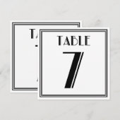 Art Deco Tafel Nummer 7 Kaart (Voorkant / Achterkant)