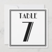 Art Deco Tafel Nummer 7 Kaart (Achterkant)