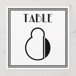 Art Deco Tafel Nummer 8 Kaart