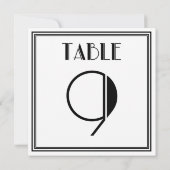 Art Deco Tafel Nummer 9 Kaart (Achterkant)