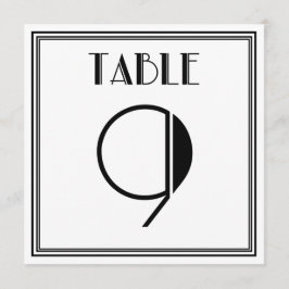 Art Deco Tafel Nummer 9 Kaart