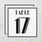 Art Deco Tafelkaart 17 Kaart (Voorkant / Achterkant)