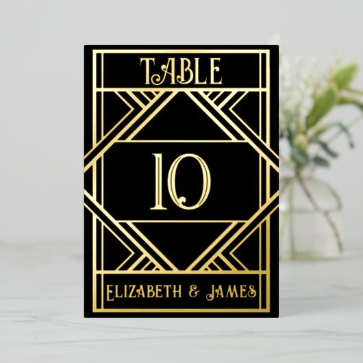 Art Deco Tafelnummer (Staand Voorkant)