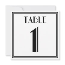 Art Deco Tafelnummer 1