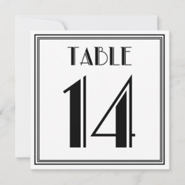 Art Deco Tafelnummer 14