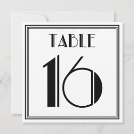 Art Deco Tafelnummer 16