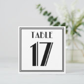 Art Deco Tafelnummer 17 (Staand voorkant)