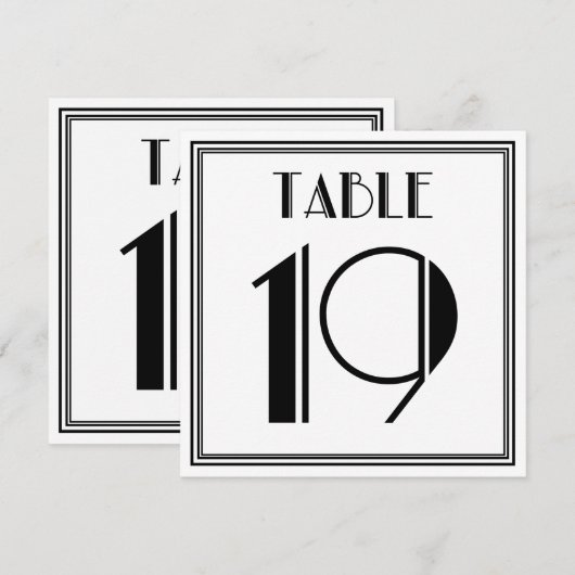 Art Deco Tafelnummer 19 (Voorkant / Achterkant)