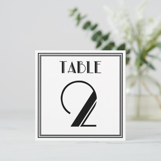 Art Deco Tafelnummer 2 (Staand voorkant)