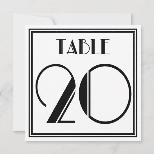 Art Deco Tafelnummer 20 (Achterkant)