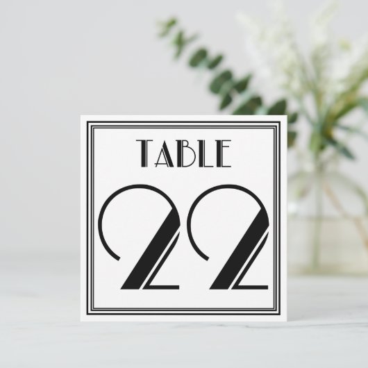 Art Deco Tafelnummer 22 (Staand voorkant)