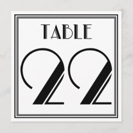 Art Deco Tafelnummer 22
