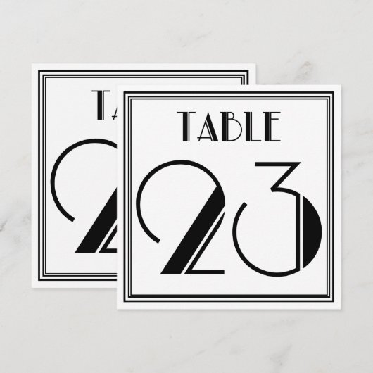 Art Deco Tafelnummer 23 (Voorkant / Achterkant)