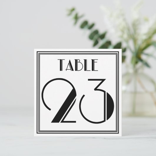 Art Deco Tafelnummer 23 (Staand voorkant)