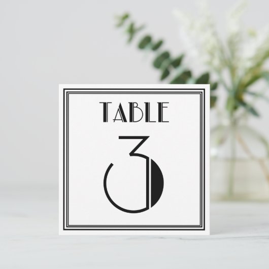 Art Deco Tafelnummer 3 (Staand voorkant)