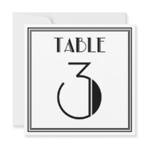 Art Deco Tafelnummer 3